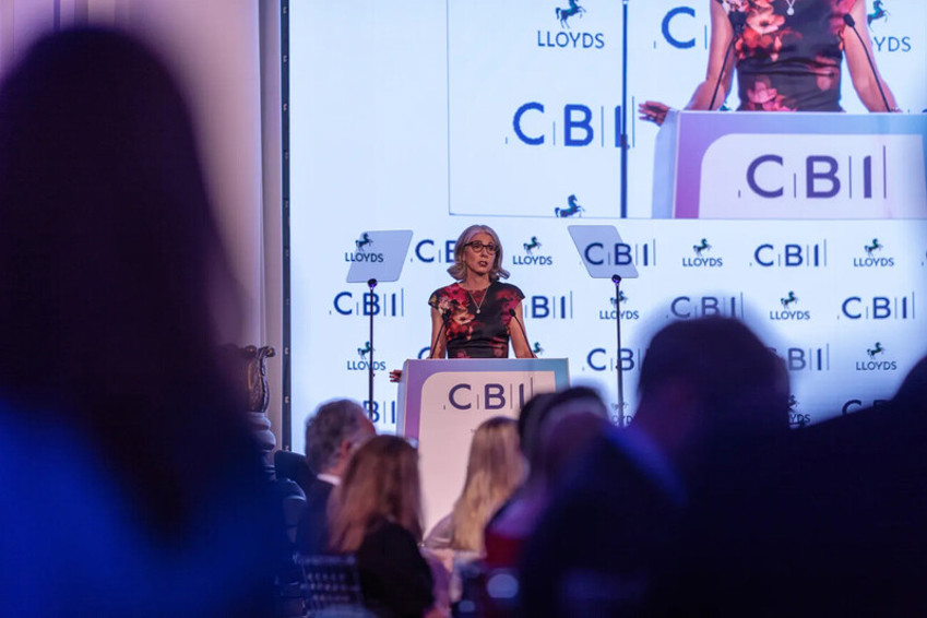 Rain Newton-Smith stand up at the CBI's 2026 National Business Dinner